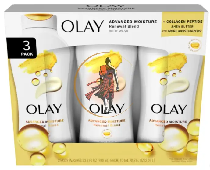 Olay Advanced Moisture Renewal Blend Body Wash, 23.6 oz, 3-pack